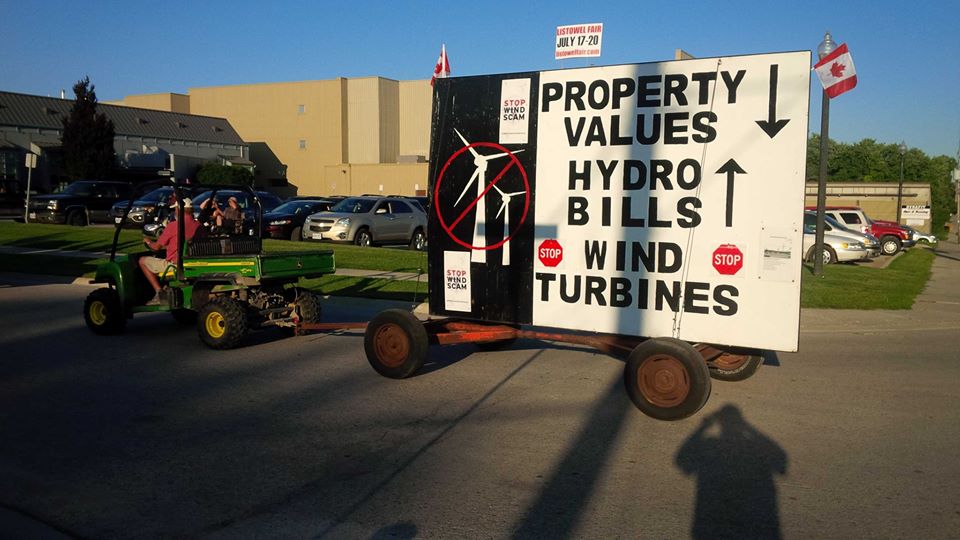 Float at an Ontario fall fair: talk to the people actually living with wind turbines
